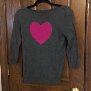 Heart print sweater